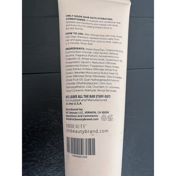 VIC Beauty Only Good Hair Days Hydrating Conditioner UVA/UVB Protection 8 Fl.oz. - Picture 4 of 6